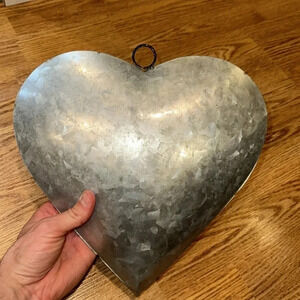 Metal Heart Shaped Door Hanger Wall Decor 3D 12x12 Home Accent Piece